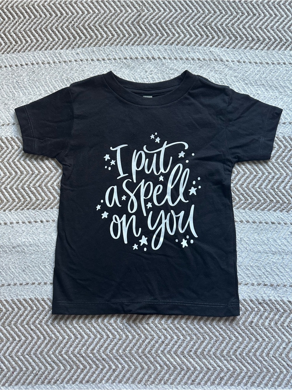 Bella Canvas Black Kids Tee with White 'I Put a Spell on You' Graphic